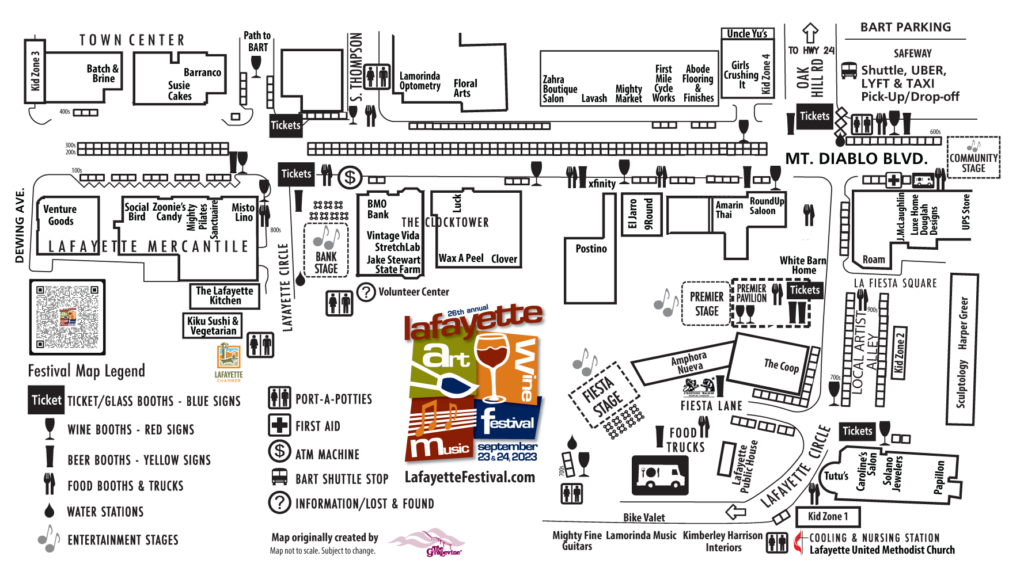Lafayette Art & Wine Festival Outline Map