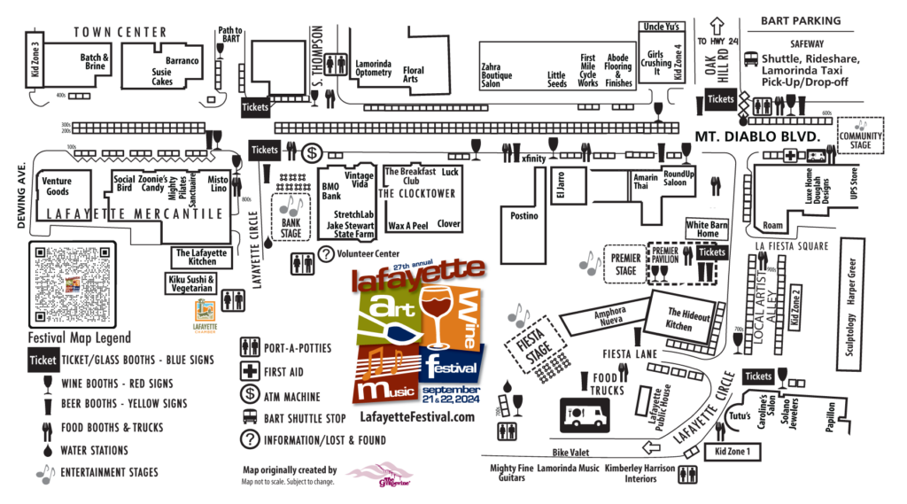 Lafayette Art & Wine Festival Map