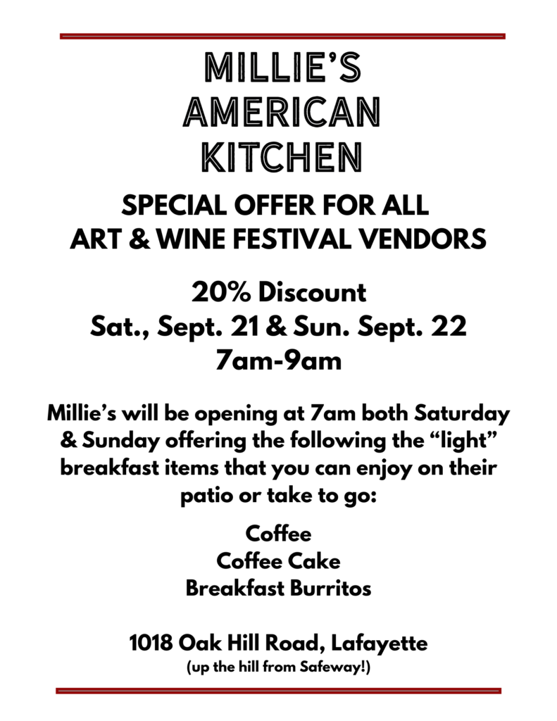 Millie's American Kitchen Vendor Special!