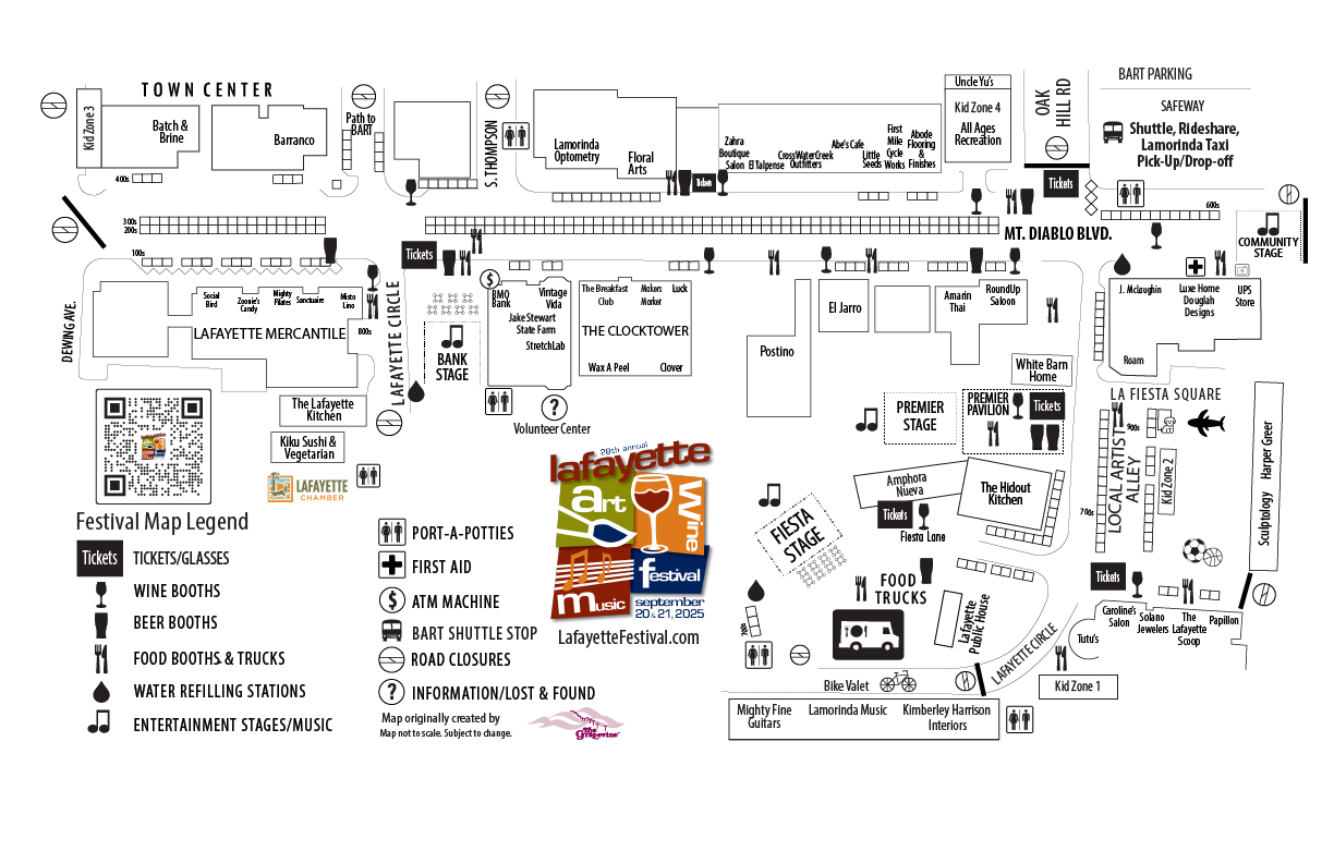 Lafayette Art & Wine Festival Map